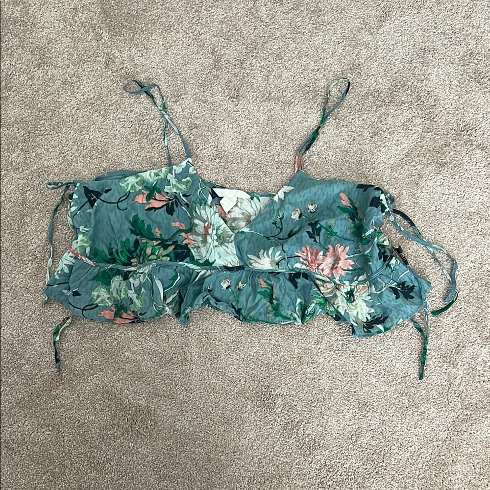 Floral Green Women's Top